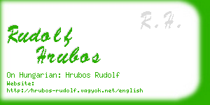 rudolf hrubos business card